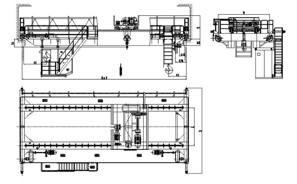 Double Girder Overhead Crane Drawing