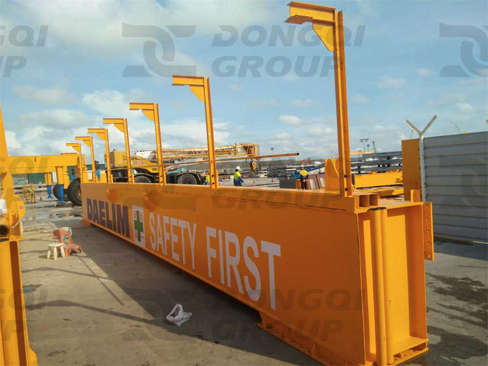 Installation process of 100 ton tire mounted gantry crane