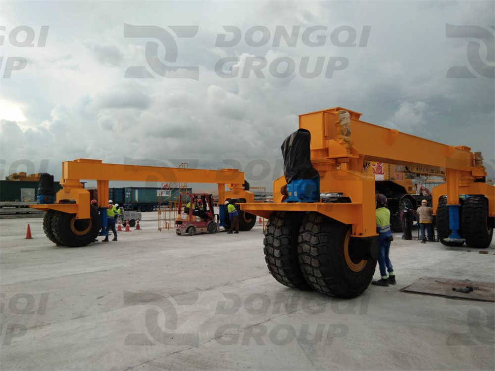 Installation process of 100 ton tire mounted gantry crane