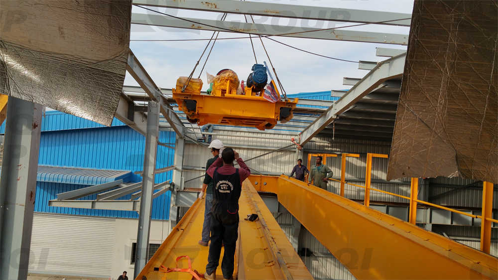 Installation process of a 20 ton double beam overhead crane