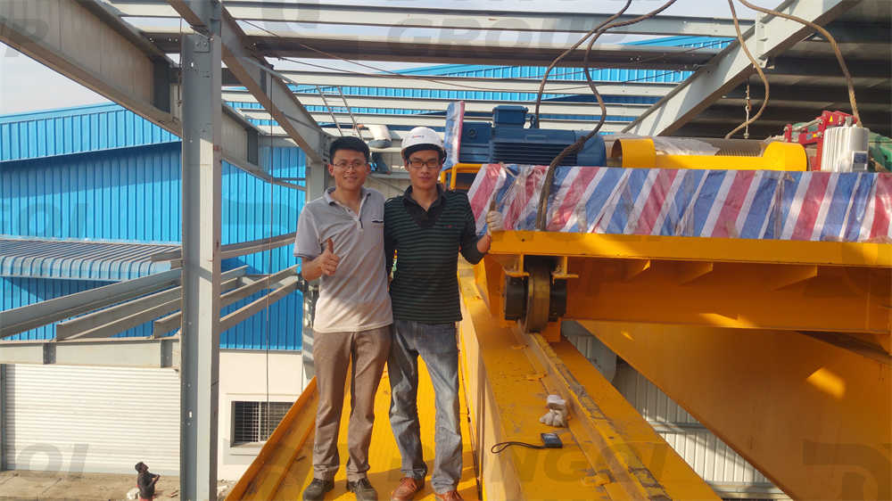 Installation process of a 20 ton double beam overhead crane