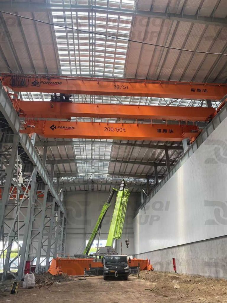 32/5 ton overhead crane installing