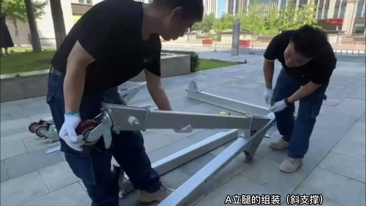 Installation process of aluminum alloy portable gantry crane