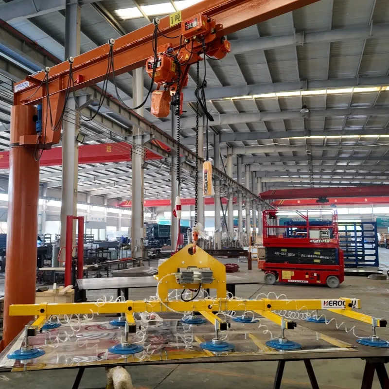 Cantilever Steel Plate Handling, Vacuum Suction Cup