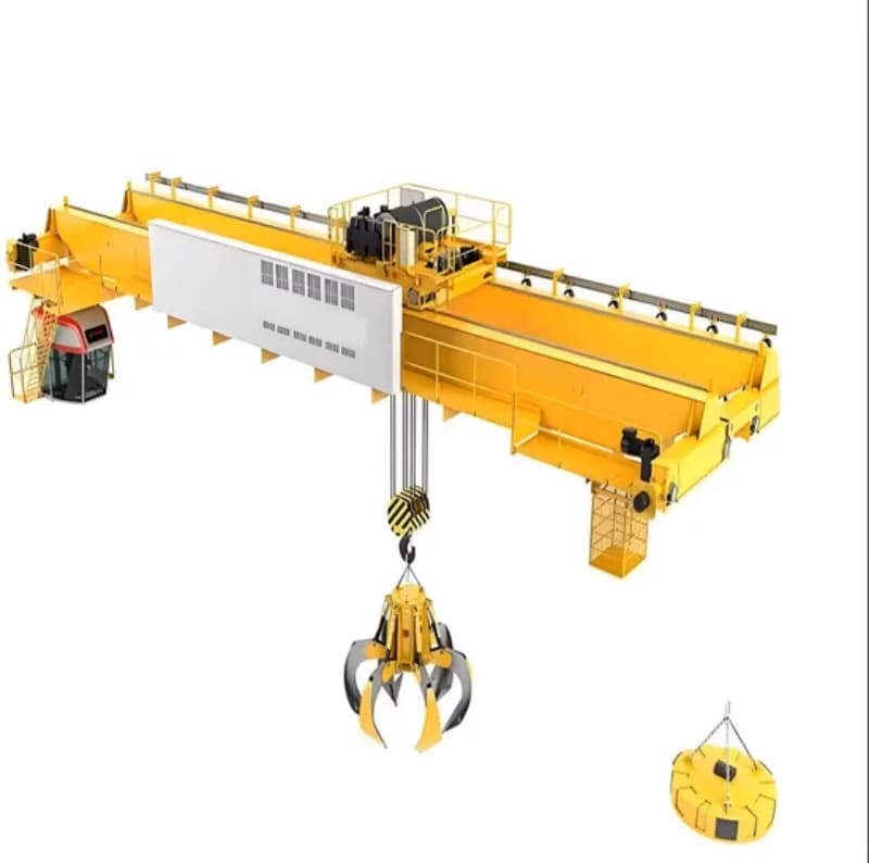 10t CE Double Girder Grab and Electromagnetic Dual Purpose Overhead Crane