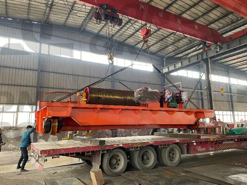 120-ton crane trolley loading and shipping diagram